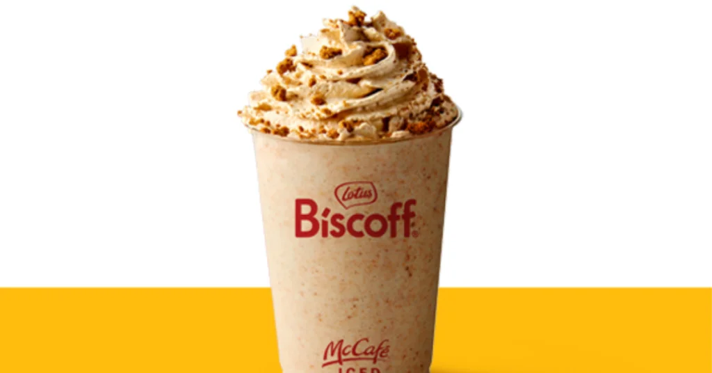Mcdonald’s Coffee Menu With Prices In UK 2024 1 McDonald’s Biscoff Frappe